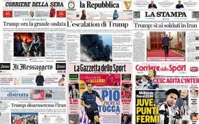 Trend Google: prime pagine quotidiani