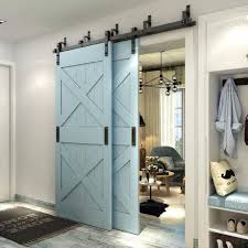 10 Pintu Geser Minimalis Yang Menambah Ruang Di Rumah Sempit In 2020 Bypass Barn Door Hardware Double Sliding Barn Doors Bypass Barn Door