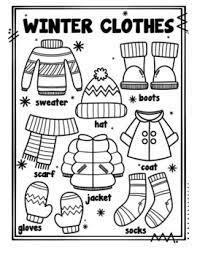 Discover 100s of free coloring pages! Winter Clothing Coloring Worksheets Teaching Resources Tpt