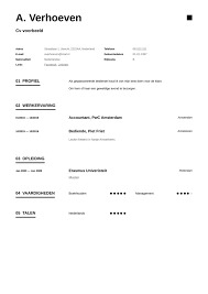 Cv Voorbeeld 2020 20 Gratis Voorbeeld Cv S In Pdf En Word