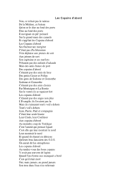 Le tout, dans la joie et dans la bonne humeur. Les Copains D Abord George Brassens