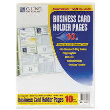 A business card is a small printed card that displays the business and contact information of a it reminds you of a writer's skill to fill a blank page. Business Card Binder Pages Holds 20 Cards 8 1 8 X 11 1 4 Clear 10