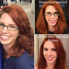 Henna Hair Before And After Pics Plus 48 Hours After To Show Oxidization Change Red Hair Makeup Henna Hair Beautiful Hair