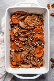 Cinnamon Sweet Potato Apple Bake The Real Food Dietitians Recipe Sweet Potato Cinnamon Sweet Potato And Apple Real Food Recipes