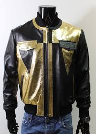Black And Gold Leather Jacket Mens Black Metallic Gold Men Genuine Bomber Leather Jacket Leather Jacket Jackets Leather