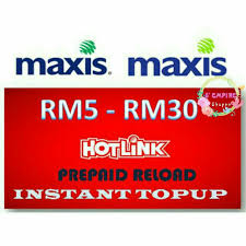 Angebote und informationen für callya kunden. Maxis Rm5 Rm30 Hotlink Topup Prepaid Reload Shopee Malaysia
