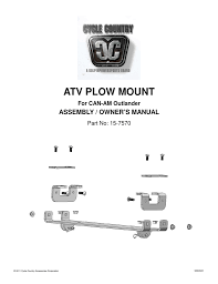 Atv Plow Mount Manualzz Com