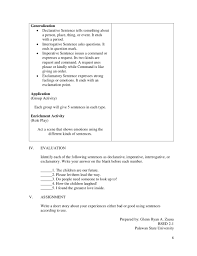 A Detailed Lesson Plan In English In 2020 How To Plan Imperative Sentences Declarative Sentences