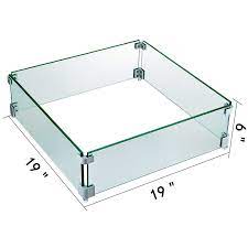Maybe you would like to learn more about one of these? Outdoor Fire Pit Tempered Glass Wind Guards Square 19 X19 Wind Screen Vevor Uk