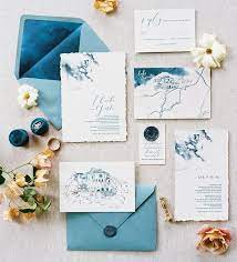 Loving This Blue Wedding Invitations Stationery Custom Wedding Invitations Martha Weddings