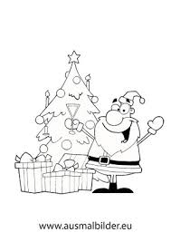 Ausmalbild Weihnachtsmann Mit Geschenken Und Baum Ausmalbilder Weihnachtsmann Weihnachtsmann Ausmalbilder Weihnachten