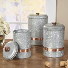 Keeping your kitchen organized and neat can cut down on wasted time spent looking for, or sorting through things. Laurel Foundry Modern Farmhouse Mertz Galvanized Kitchen Canister Ceramic Kitchen Canister Sets Ceramic Kitchen Canisters Kitchen Canisters Diy