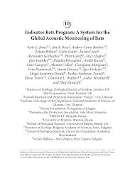 Pdf Indicator Bats Program A System For The Global Acoustic Monitoring Of Bats