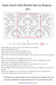 lace chart with border but no repeat knitting charts