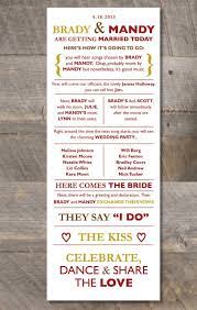 Printable Diy Wedding Program Casual Fun Etsy Diy Wedding Programs Wedding Programs Diy Wedding