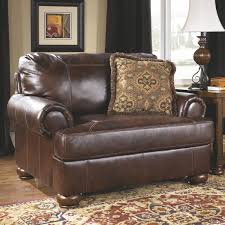 Browse through an assorted range of living room chairs offered by coleman furniture at discounted prices. Signature Design By Ashley Axiom Leather Chair And A Half Walmart Com Walmart Com