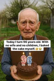 Today I turn 96 years old. 🎂 No wife, no children… and once again, I baked  my own birthday cake. Some might see this as something sad. But for me,  every candle