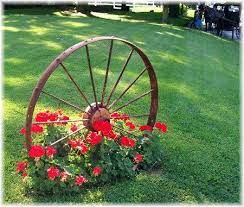 Distressed metal rim decorator wheel. I Ve Been Changed Spring Garden Garden Art Front Yard Garden