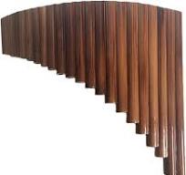 Pan Flute 22 Pipes ABS Plastic Or Bamboo Material Flute G Key Panpipes  Musical Instruments (Color : Bamboo)