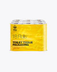 Download Toilet Tissue 18 Pack Mockup In Packaging Mockups On Yellow Images Object Mockups