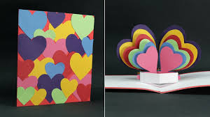 The first set of pop up cards i am sharing with you, take a 2 d image and with a fold, turn into into a clever 3d pop up card. Diy Valentine Card Rainbow Heart Pop Up Valentine S Day Card Step By Step Youtube
