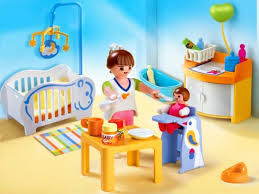 Playmobil Baby Room Set With Mobile Includes One Changing Table With Hanging Mobile One Crib One Rug One Plant Two Figur Baby Room Playmobil Sets Playmobil