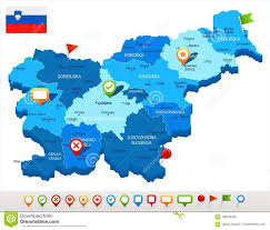 Voor uw antieke kaart en plattegrond kaarten slovenië. Slovenie Kaart En Vlag Gedetailleerde Vectorillustratie Stock Illustratie Illustratie Bestaande Uit Grens Blauw 108338408