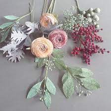 The Beginning Of My New Paper Christmas Decorrations Paperflowers Paperflowerart Eucalyptus Seedeucalyptus Paper Flowers Paper Flower Art Ribbon Flowers