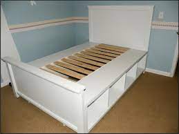 Full size storage bed frames. The Intone Painted And Oak Low Wide Bookcase Is A Substantial Yet Streamlined Piece Crafted In Bri Diy Storage Bed Bed Frame With Storage Full Size Storage Bed