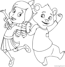 Goldie and bear cartoon character coloring page new hd video for kids. Goldie And Bear Jumping Coloring Page Coloringall