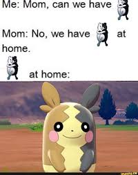 Ve Vom Can We Ave Mom No We Have At Home At Home Fx Ifunny Pokemon Funny Pokemon Memes Memes