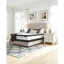 Discounted Signature Design By Ashley Chime By Ashley M69741 12 Inch Chime Hybrid Innerspring Mattress Bed In Queen Upholstered Bed Box Bed Ashley Furniture