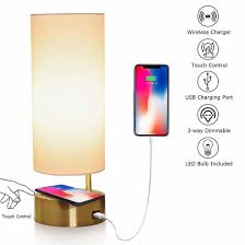 A desk lamp and a wireless charger, minimum aesthetics. Jlt 9314 Touch 3 Way Dimmable Control Table Lamp With Wireless Charger And Usb Charging Port For Bedroom China Wireless Charing Table Lamp Wireless Chagring Desk Lamp Made In China Com