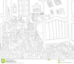 Ma chambre de van gogh. Chambre A Coucher Dans Arles Par La Page Adulte De Coloration De Vincent Van Gogh Illustration Stock Illustration Du Maison Trapeze 117417553