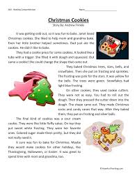 All stories have to do with christmas or holiday cookies and must be a romance. Reading Comprehension Worksheet Christmas Cookies