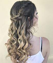 Boho Wedding Prom Bridesmaid Twisted Beach Waves Curls Hairstyle Updo Sambemystylist By Sam Jones Waves Curls Curled Hairstyles Prom Hair Updo Elegant