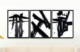 Black And White Abstract Wall Art Framed Triptych Black And White Abstract Abstract Art Prints Set Etsy Black And White Abstract Abstract Art Prints Abstract Wall Art