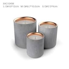 Shop for candles and candle holders on wayfair.com! Natural Soy Wax Marble Concrete Cement Candle Jars Holder With Copper Metal Lids Candle Jars Concrete Candle Cement Candle