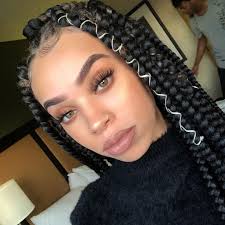 Black And Blue Box Braids On Light Skin Pinterest Littlemillelemos Box Braids Hairstyles African Braids Hairstyles Big Box Braids