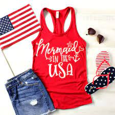 Patriotic Svg Collection Mermaid In The Usa Happy Go Lucky