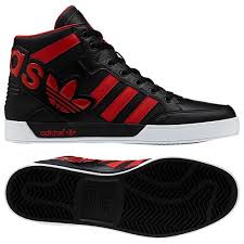 Adidas Black And Red High Tops Want These Adidas Hard Court Hi Big Logo Shoes Sneakers Men Fashion Logo Shoes Kicks Shoes