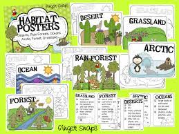 Ginger Snaps Boo In The Zoo Halloween Unit And Habitat Posters Animal Habitats Preschool Animal Habitats Habitats