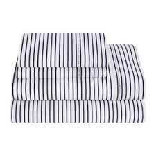 Black And White Striped Sheet Set Tommy Hilfiger Signature 200 Thread Count Stripe Print Sheet Set Sheet Sets Queen Striped Sheets Sheet Sets