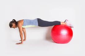 A balance yoga ball made of elastic rubber. Stability Ball Workout Exercises For Core Lower Body And More