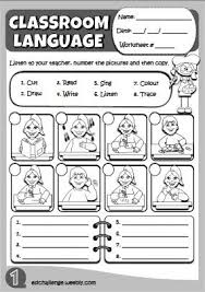 Hello Kids 1 Classroom Language Worksheet Classroom Language English Activities For Kids Esl Teaching Resources