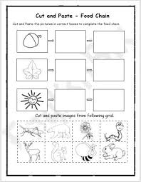 Food Chain Cut And Paste Worksheets Englishbix