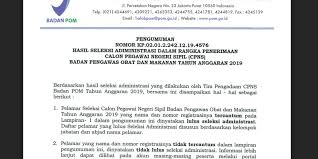 Savesave slip gaji pegawai non pns for later. Seleksi Administrasi Cpns 2019 Di Bpom Diumumkan Ini Informasinya Halaman All Kompas Com
