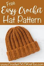 Ribbed Wonder An Easy Crochet Hat Easy Crochet Hat Patterns Easy Crochet Hat Crochet Hats