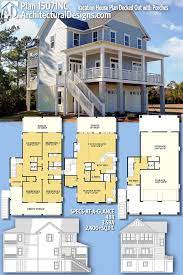 Plan 15071nc Vacation House Plan Decked Out With Porches Vacation House Plans Beach House Floor Plans Beach House Plans