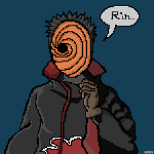 Maybe you would like to learn more about one of these? Obito Tobi Pixel Art Naruto